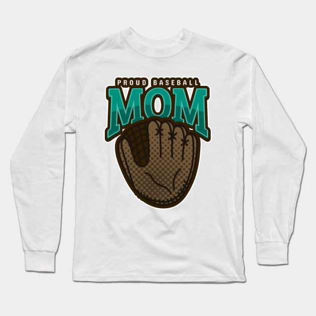 Baseball Mom Long Sleeve T-Shirt by Tip Top Tee's